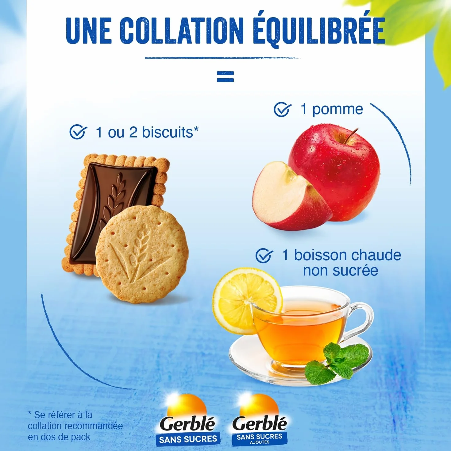 Gerblé Génoise Chocolat Orange Sans Sucres – Gâteaux Moelleux Sans Huile de Palme, Format Pratique, 1 lot de 8 paquets