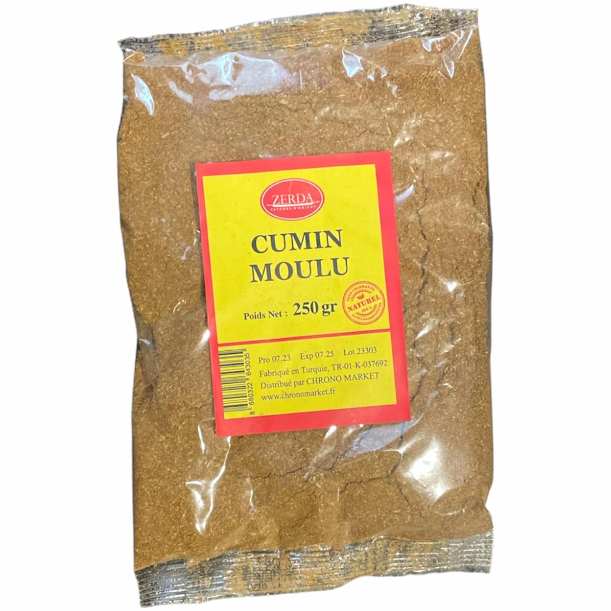 Cumin en Poudre | ZERDA | Haute Qualité | 100% Naturel (100, Grammes)