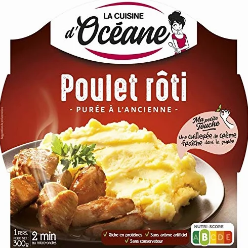 LA CUISINE D OCEANE - Poulet Rôti Et Sa Purée À Lancienne 300G - Lot De 2