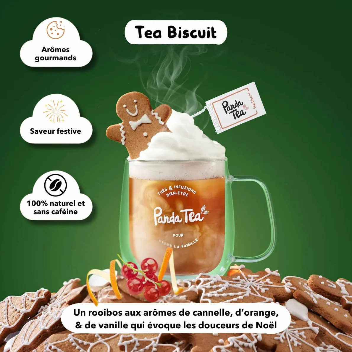 Panda Tea - Coffret Sélection Bien-être | Assortiment de 4 Thé et Infusions Bio | 20 Sachets Coton | Idéal pour un Moment de Détente & d’Évasion | Idée Cadeau Zen et Gourmand