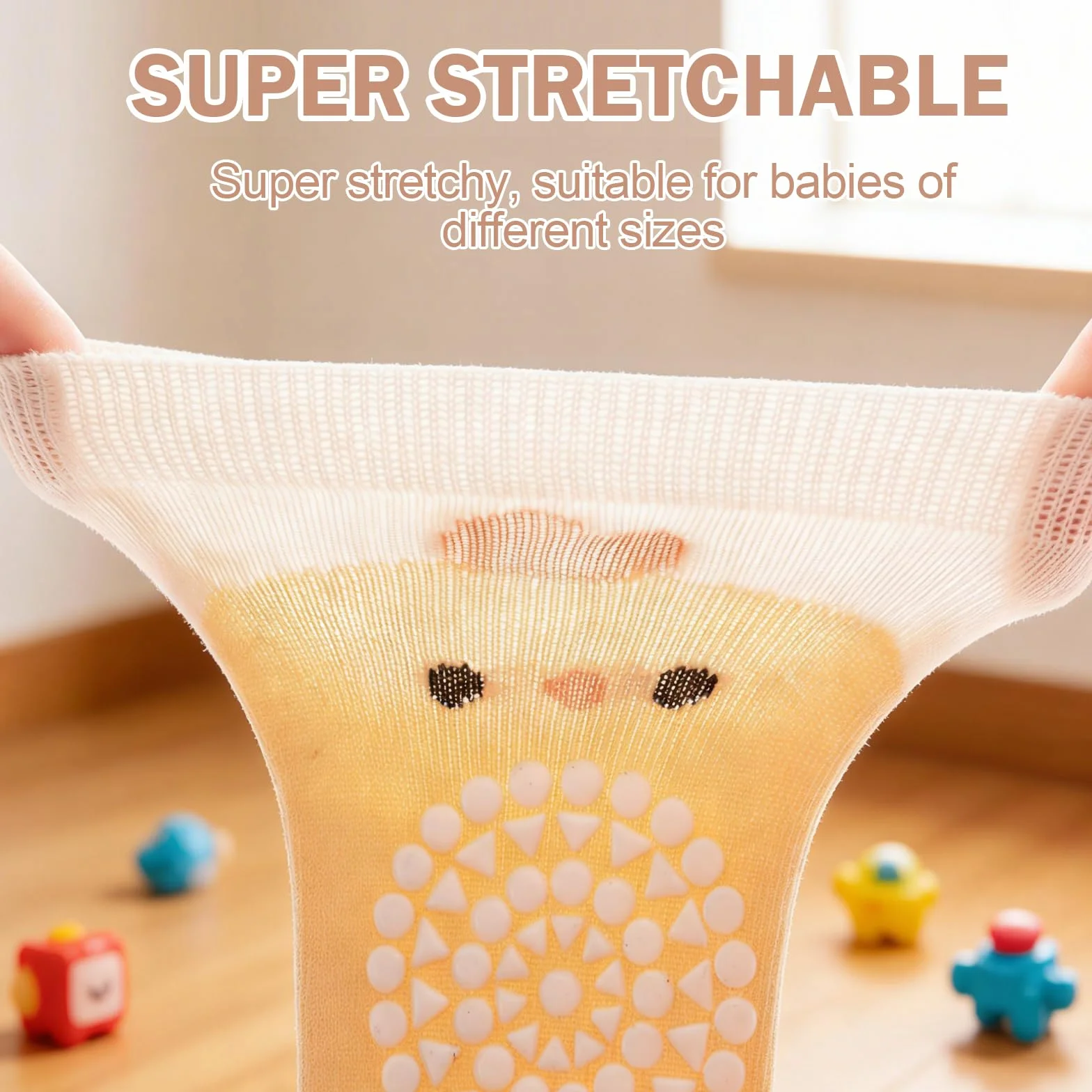 Genouillères Bébé Chaussettes Antidérapantes Motif Animaux 5 Paires