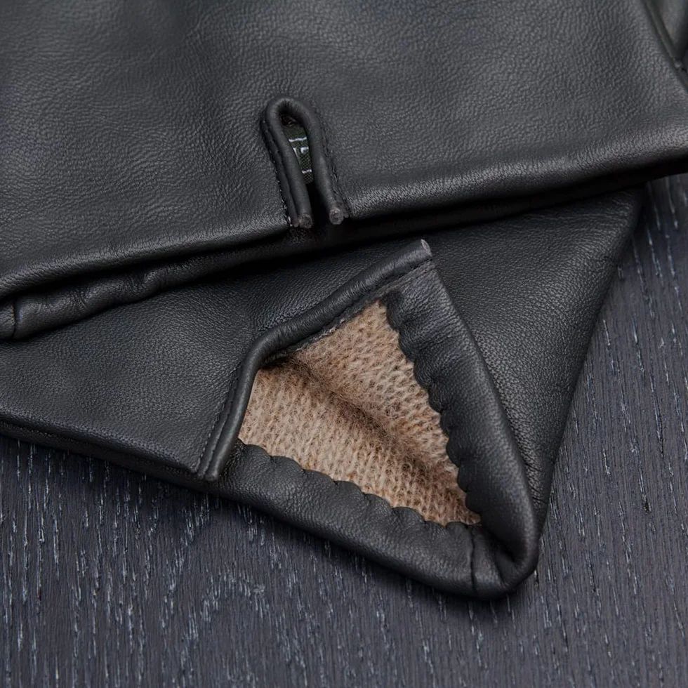 Gants Tactiles en Cuir pour Homme Downholme avec Doublure en Cachemire
