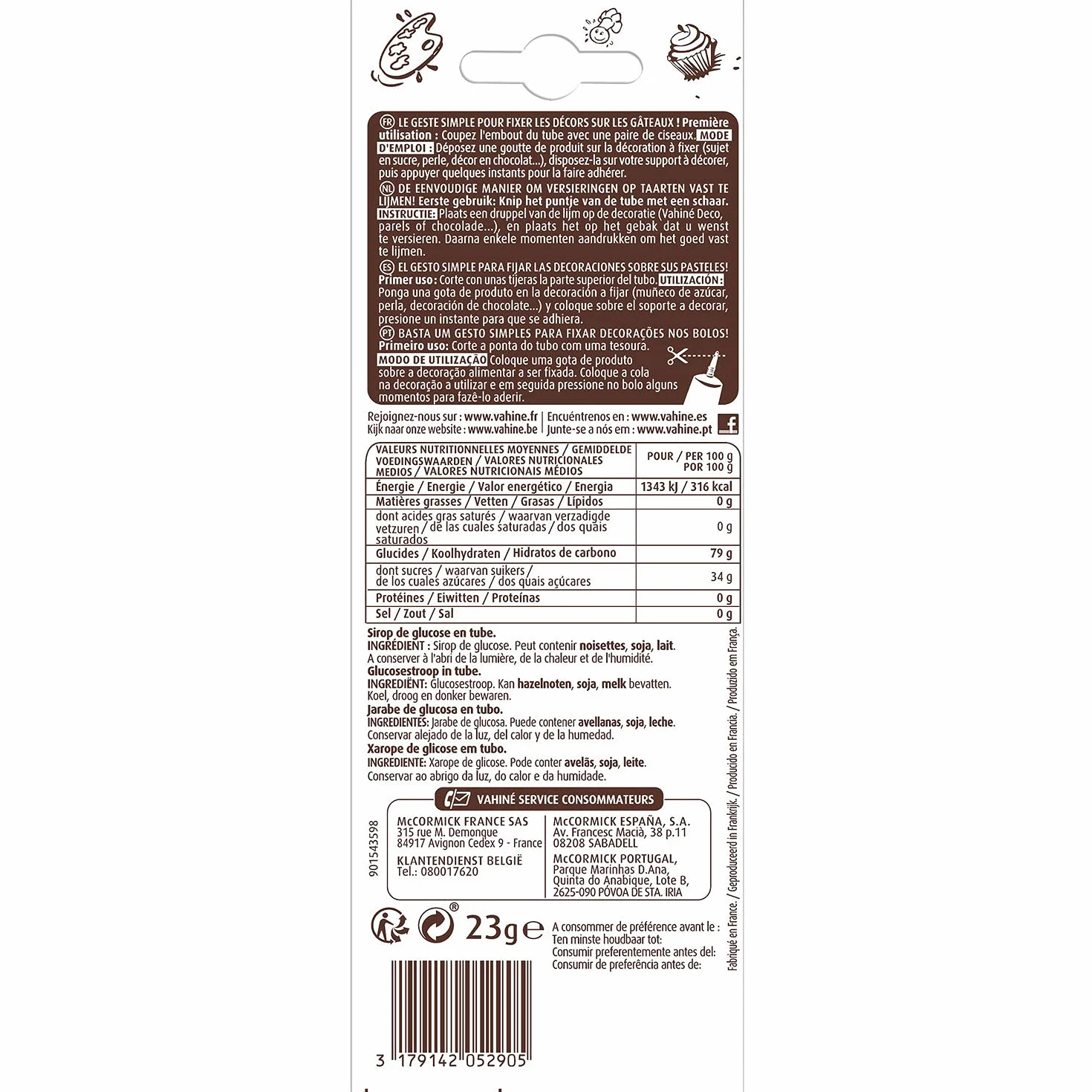 VAHINE - Colle Alimentaire 23 g