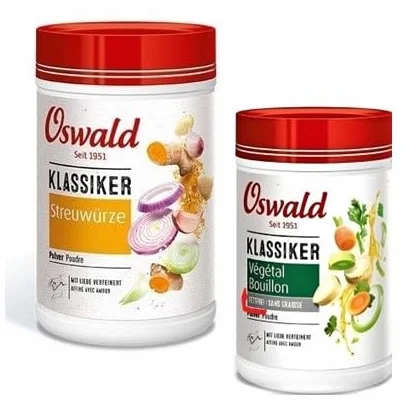 Oswald Epices mélange en poudre, 800 g - Assaisonnement en poudre à la manière suisse, pour assaisonner, affiner les sauces, la viande, le poisson