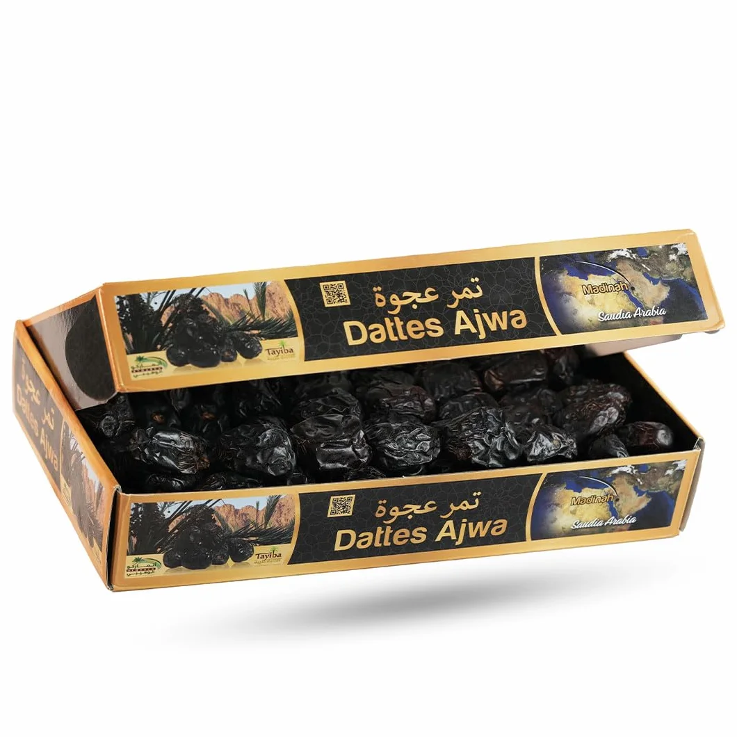Coffret Dattes Premium Tayiba – Ajwa, Khudry & Safawi – Dattes de Médine – Qualité Supérieure d’Arabie Saoudite – 900g (3x300g)