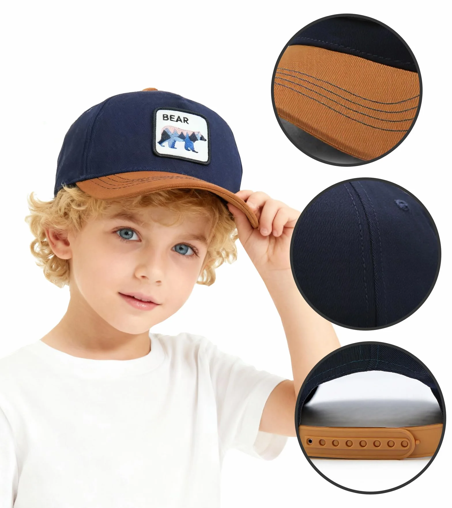 Casquette Enfant Garçon Fille Chapeau Baseball Snapback Tout-Petits 2-7 Ans
