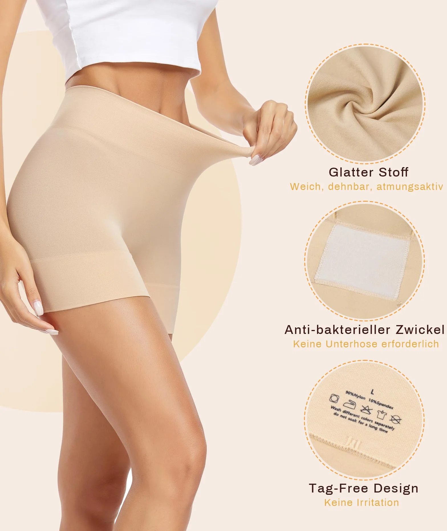 SIMIYA Shorts de Cyclisme pour Femmes, Taille Haute, Sans Coutures, S-3XL