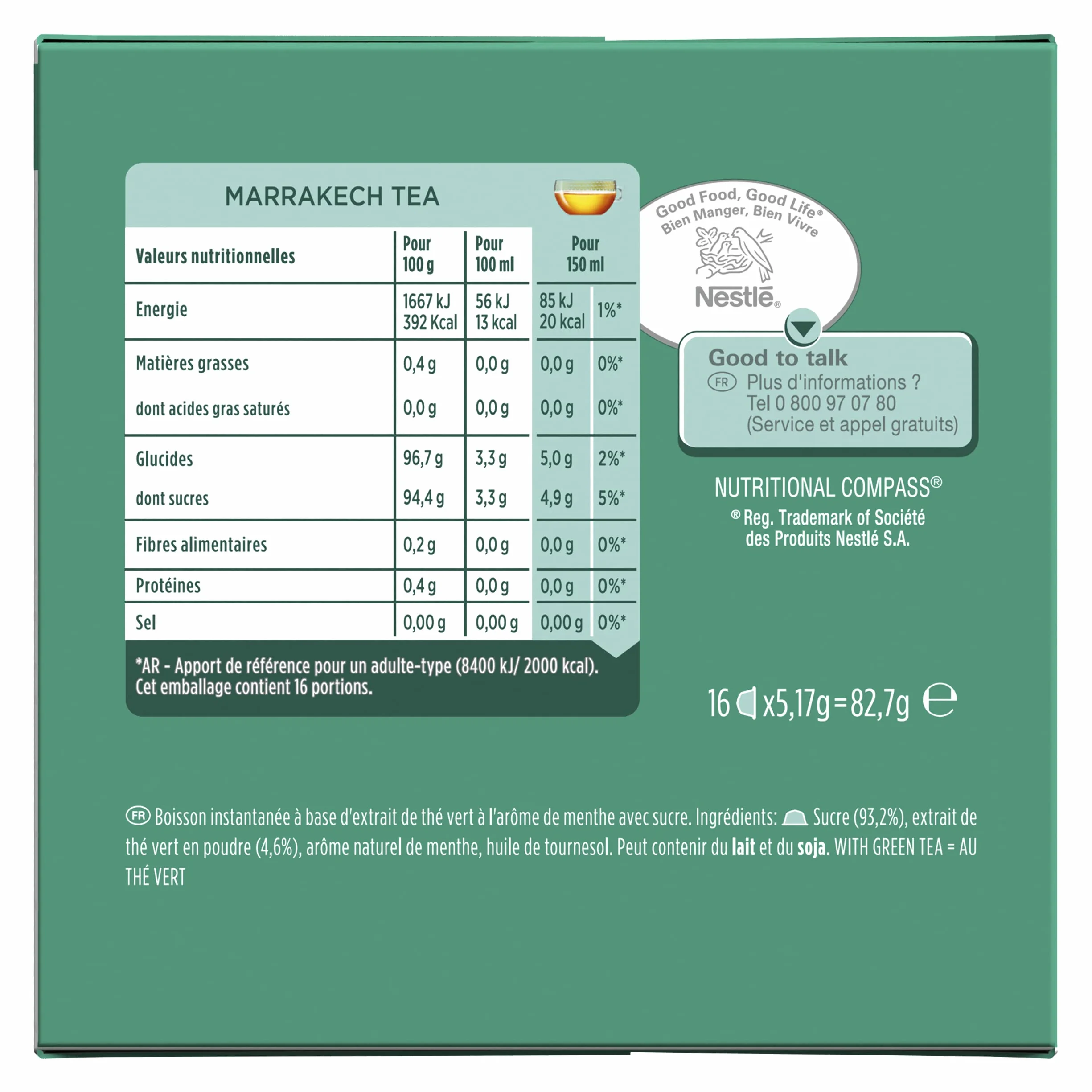 NESCAFE DOLCE GUSTO Marrakech Tea - Thé Vert À La Menthe - 96 Capsules (6 Boîtes x 16)