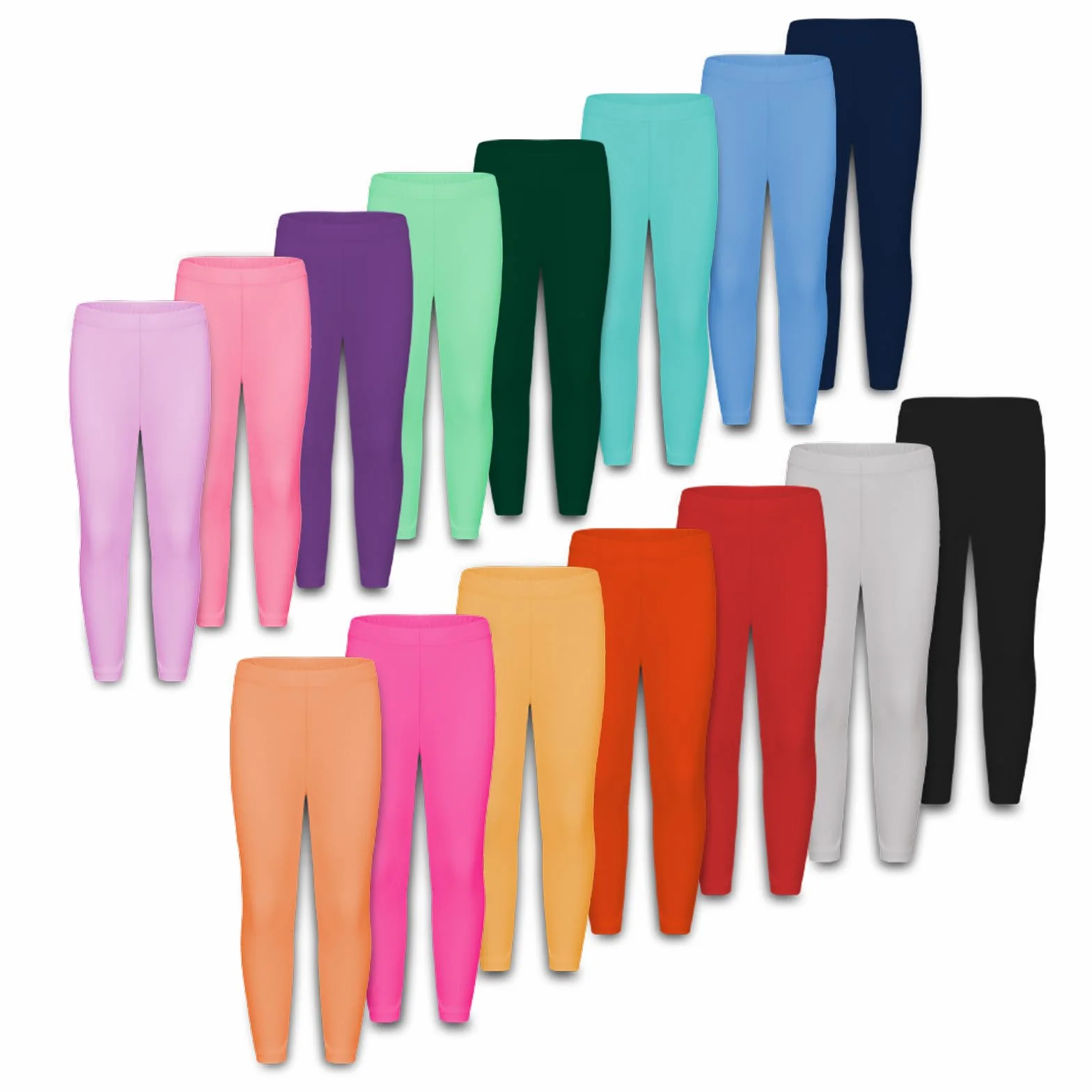 Lot de 5 Leggings imprimés pour Filles, Pantalons de Yoga Doux, Taille élastique 4-15 Ans