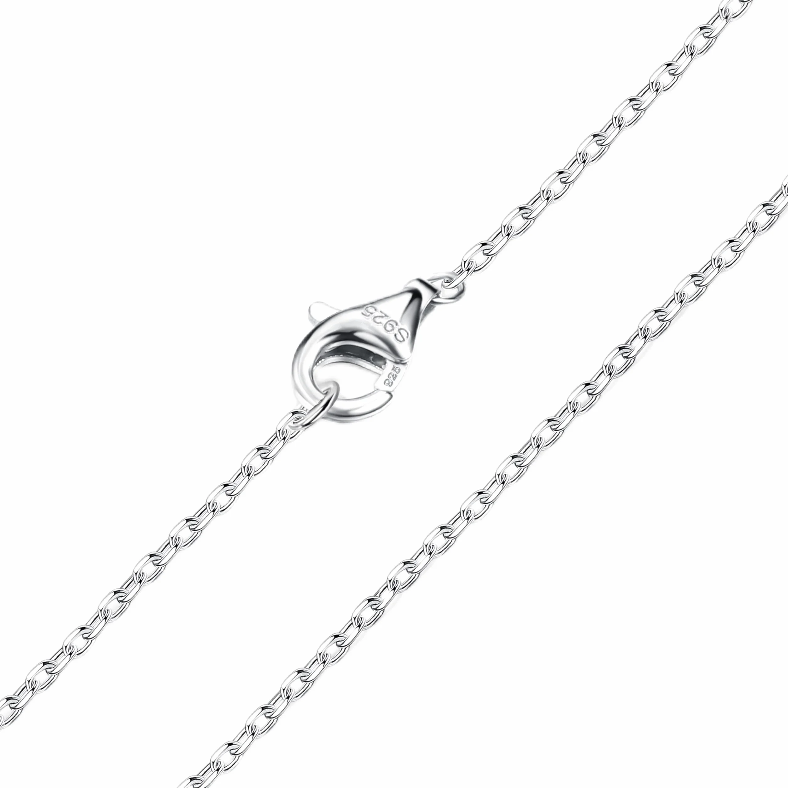 CASSIECA Chaîne Argent Femme 925/1000 Massif Collier Largeur 1.5mm Longueur 41-71cm