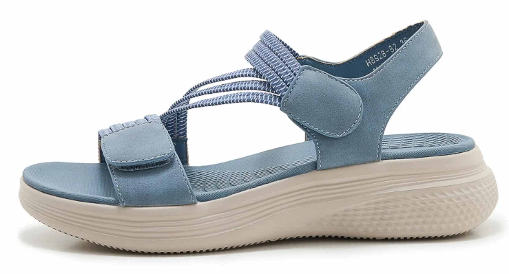 Sandales Sport Femme Orthopédiques Bout Ouvert Été Chaussures Randonnée Scratch Compensées