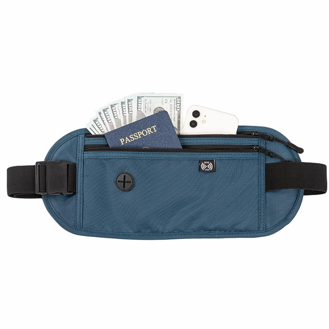 Pochette Ceinture de Voyage Antivol pour Femmes et Hommes, Sac Banane Caché pour Passeport et Téléphone
