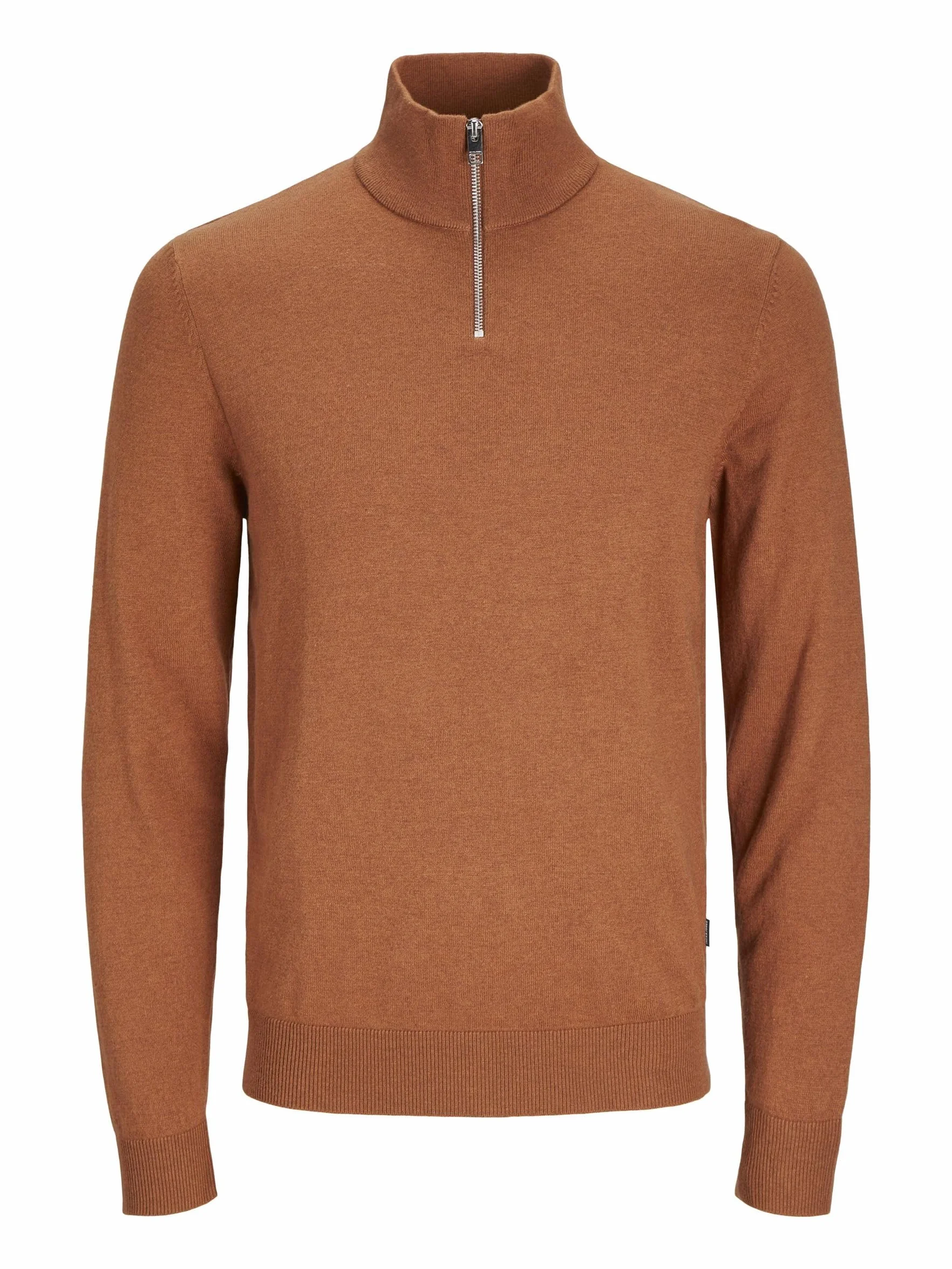 JACK & JONES Męska Kurtka z Ćwierćzamkiem Jednokolorowa