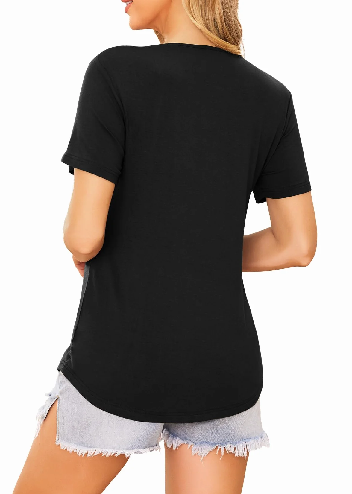 Ekouaer Lot de 3 T-Shirt d'allaitement Femme Manches Courtes col Rond