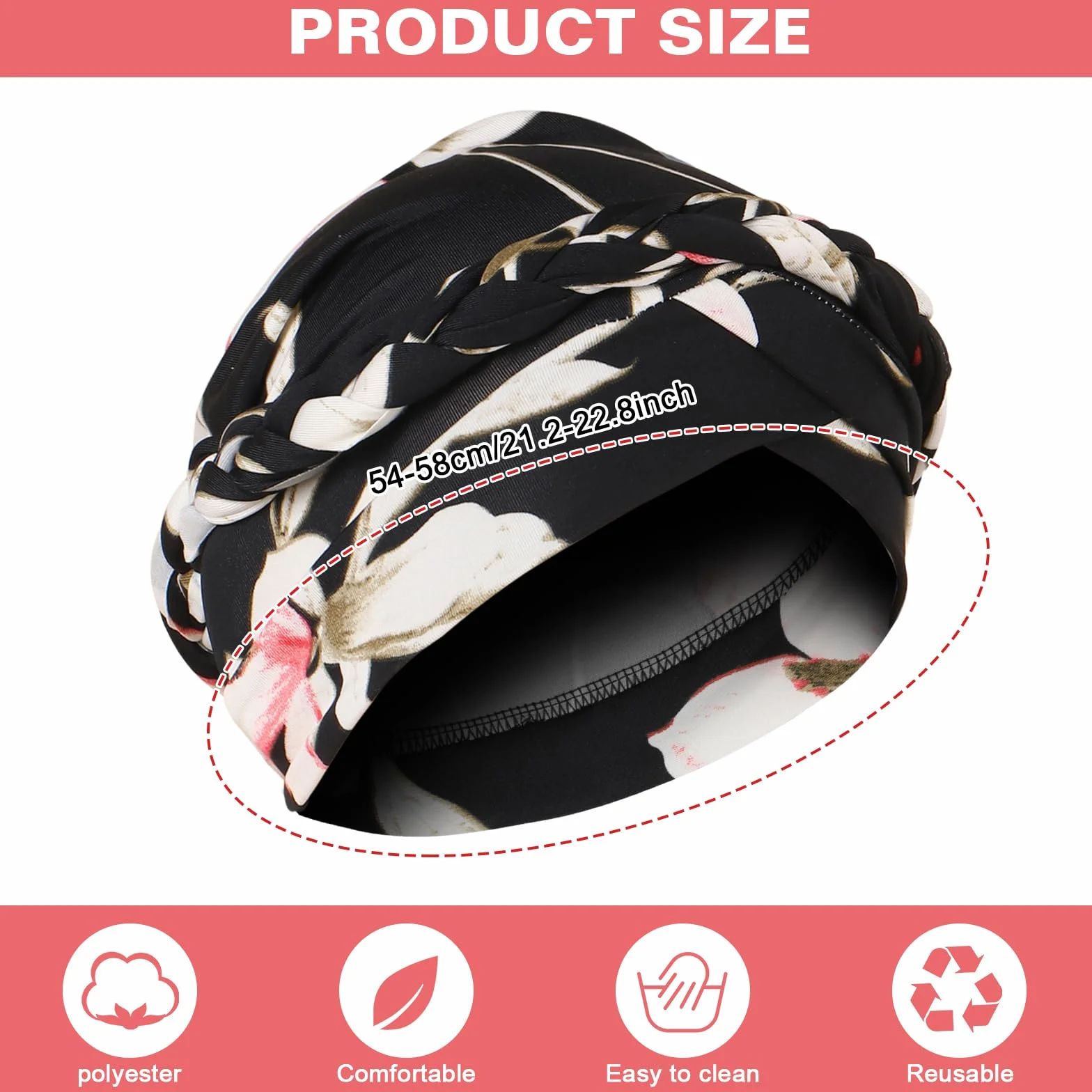 Africaine Turbans pour Femmes, Turban Femme Chimio Pré-noué Torsadé Bonnet Chimio Casquette de Perte de Cheveux Chapeau