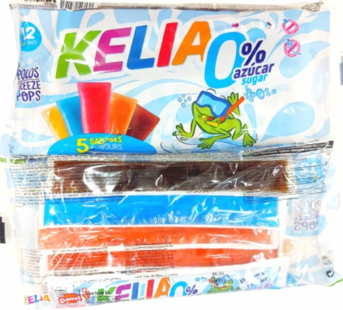 Polos Flash Kelia SANS SUCRE - 60 Polos Flash - Polos Flax Sans Sucre - 5 Saveurs: Fraise, Cola, Orange, Citron et Framboise - Polos Kelia Sans Sucre