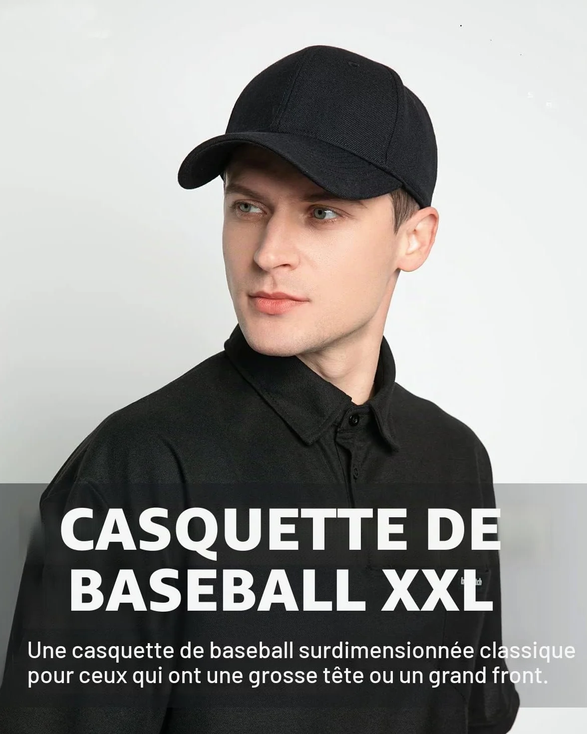 Casquette Hommes Grandes Têtes 55-65 XL/XXL Sport Baseball Course Tennis