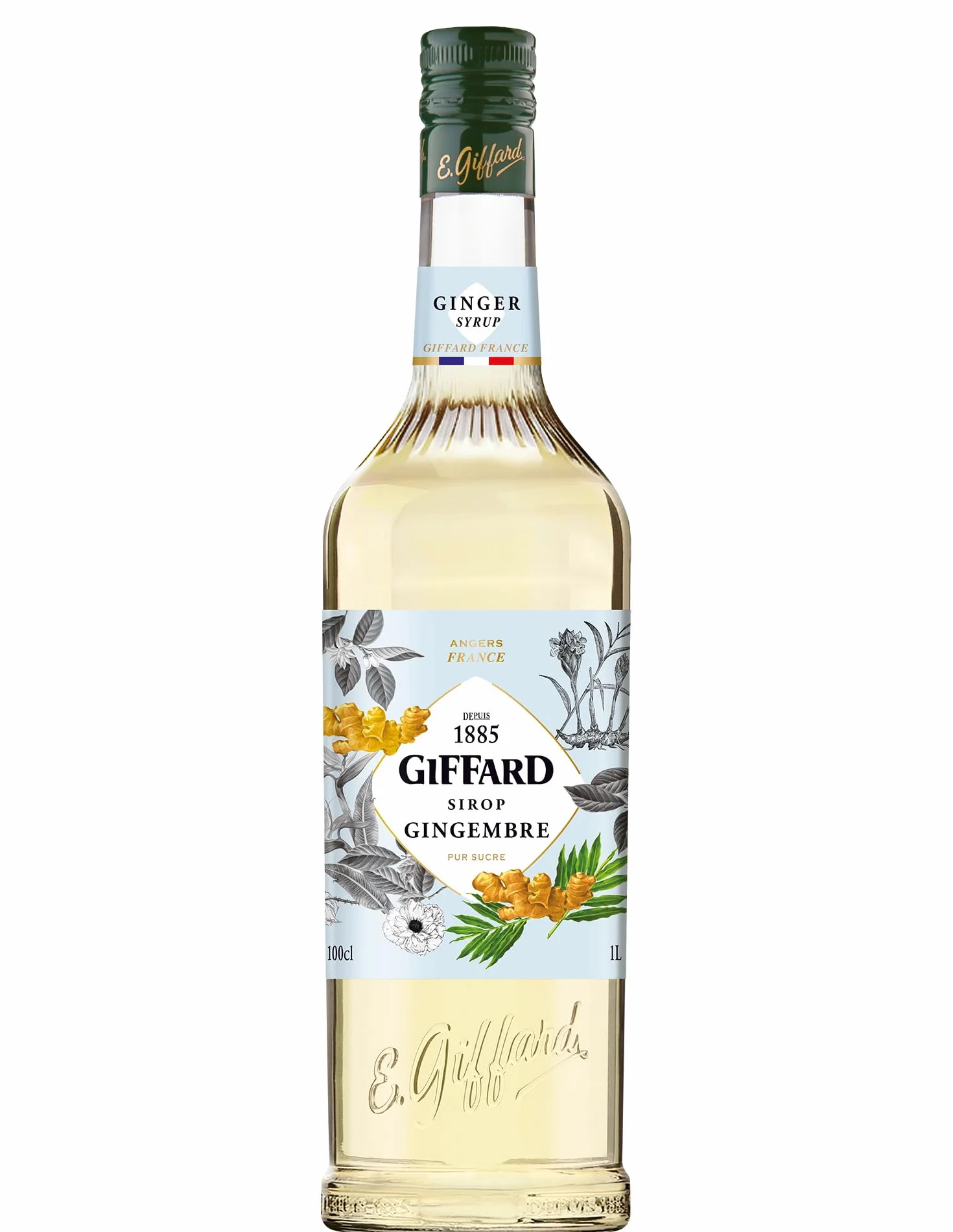 Giffard - Sirop Gingembre - Recette et Fabrication Françaises - Frais et Puissant - 1 Litre