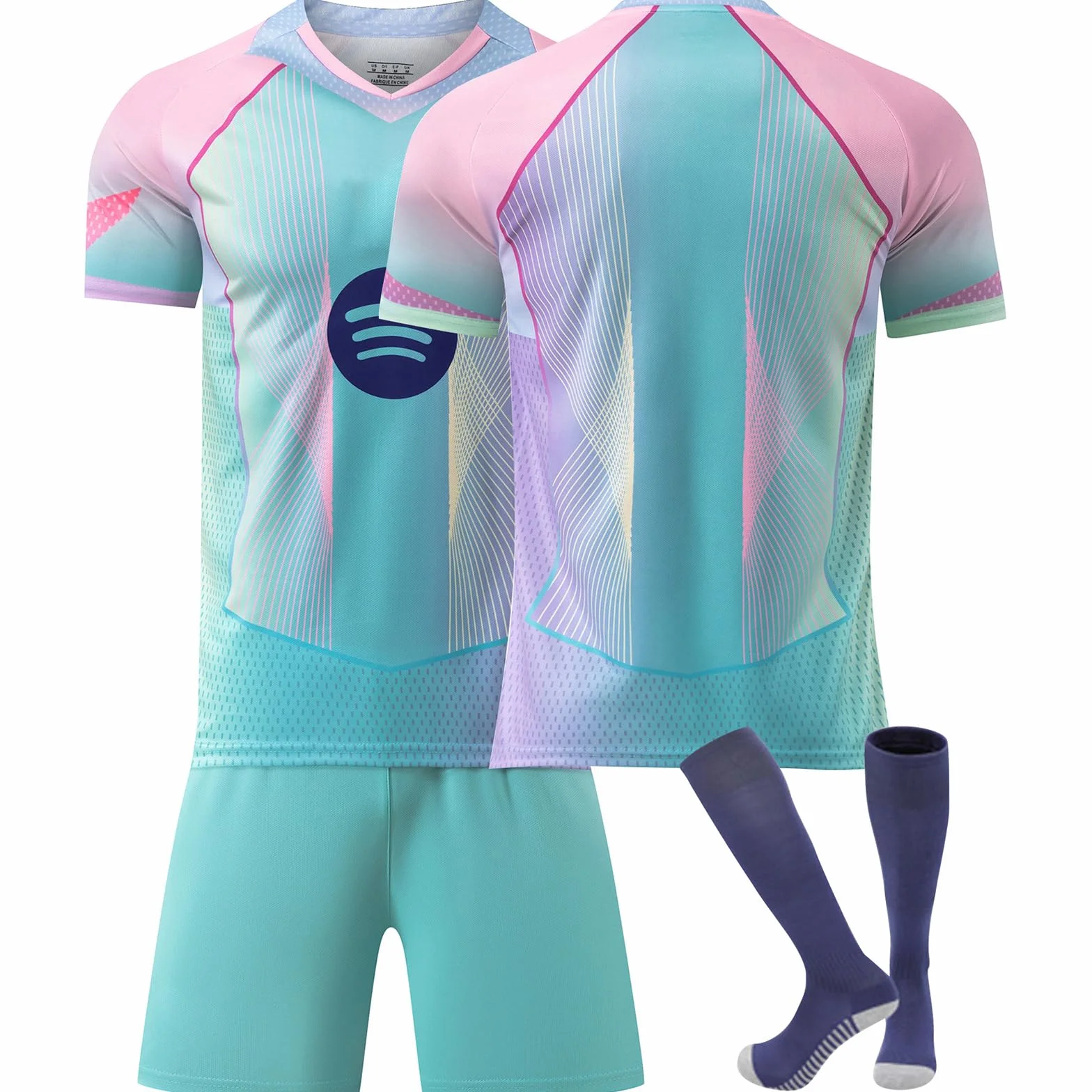 Maillot de Football Personnalisé Enfant et Adulte avec Nom et Numéro - Ensemble Short et Chaussettes