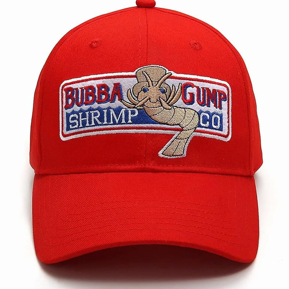 Bubba Gump Casquette de baseball réglable Brodée Forest Gump Chapeaux