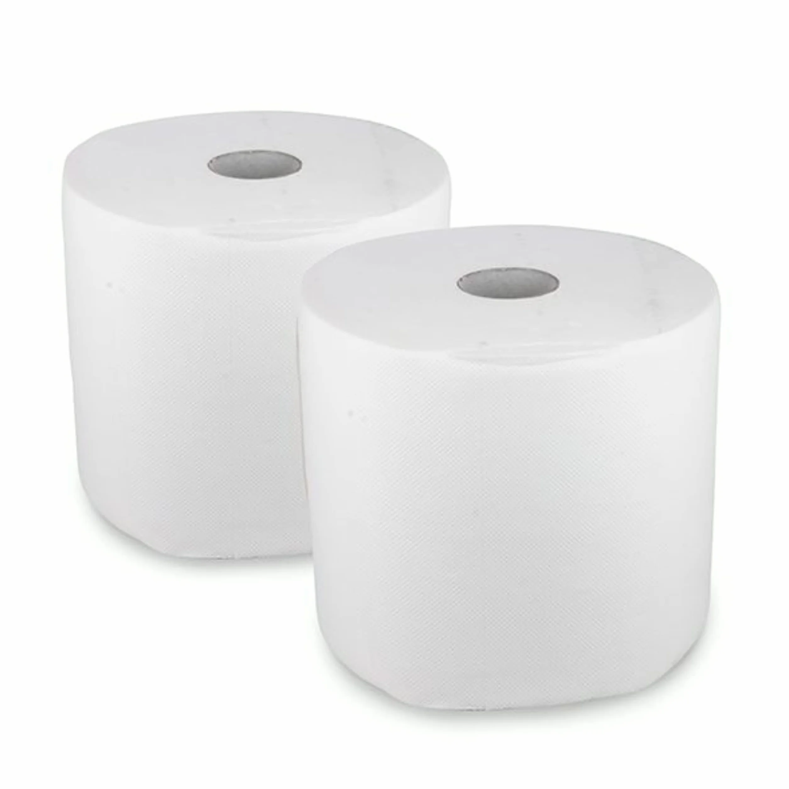 DSTOCK60 - Lot de 2 bobines d’essuyage industrielles blanches - 800 formats prédécoupés - 26 x 35 cm- pure ouate gaufrée