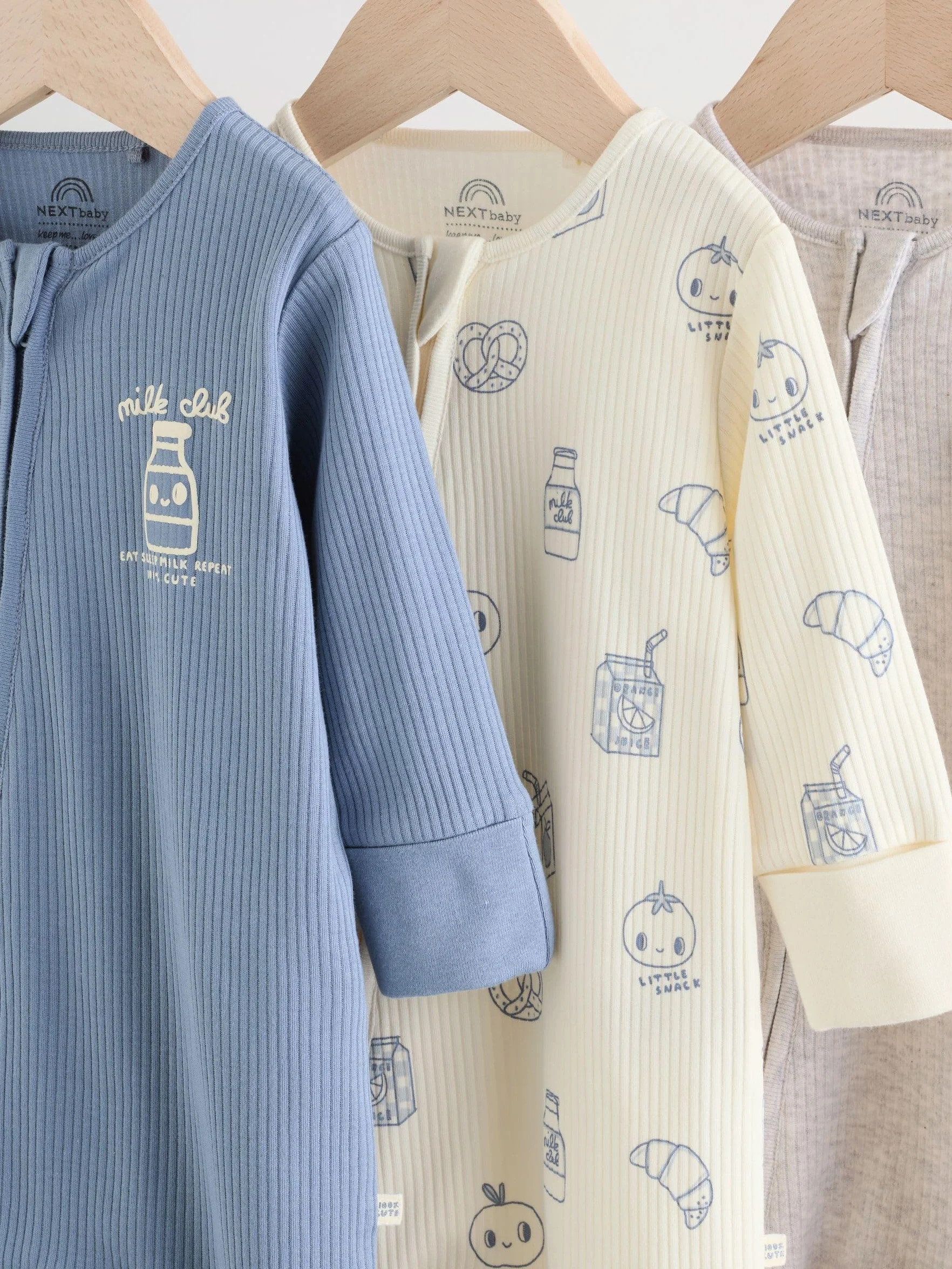 NEXT Bébé garçon Dors-Bien à Zip Double Sens Lot de 3