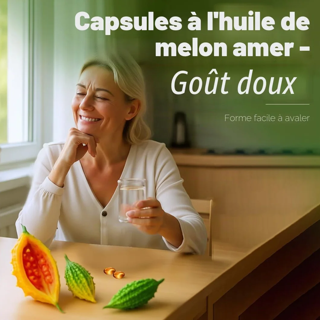 Zühre Ana Lot de 90 capsules d'huile de melon amer 1300 mg - Naturelle et pure - Facile à avaler