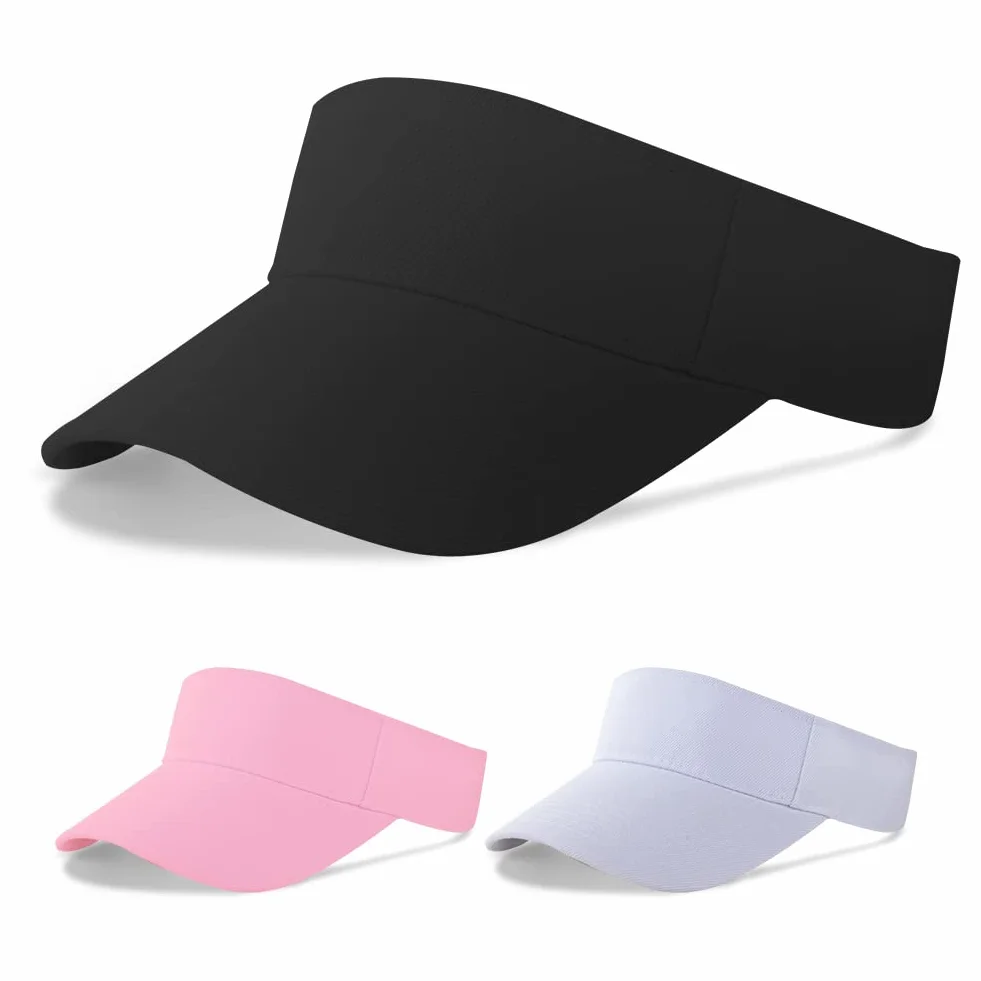 Aomig Visière Casquette Anti UV Femmes Réglable Été Base-Ball Golf Tennis Hommes Soleil Beach