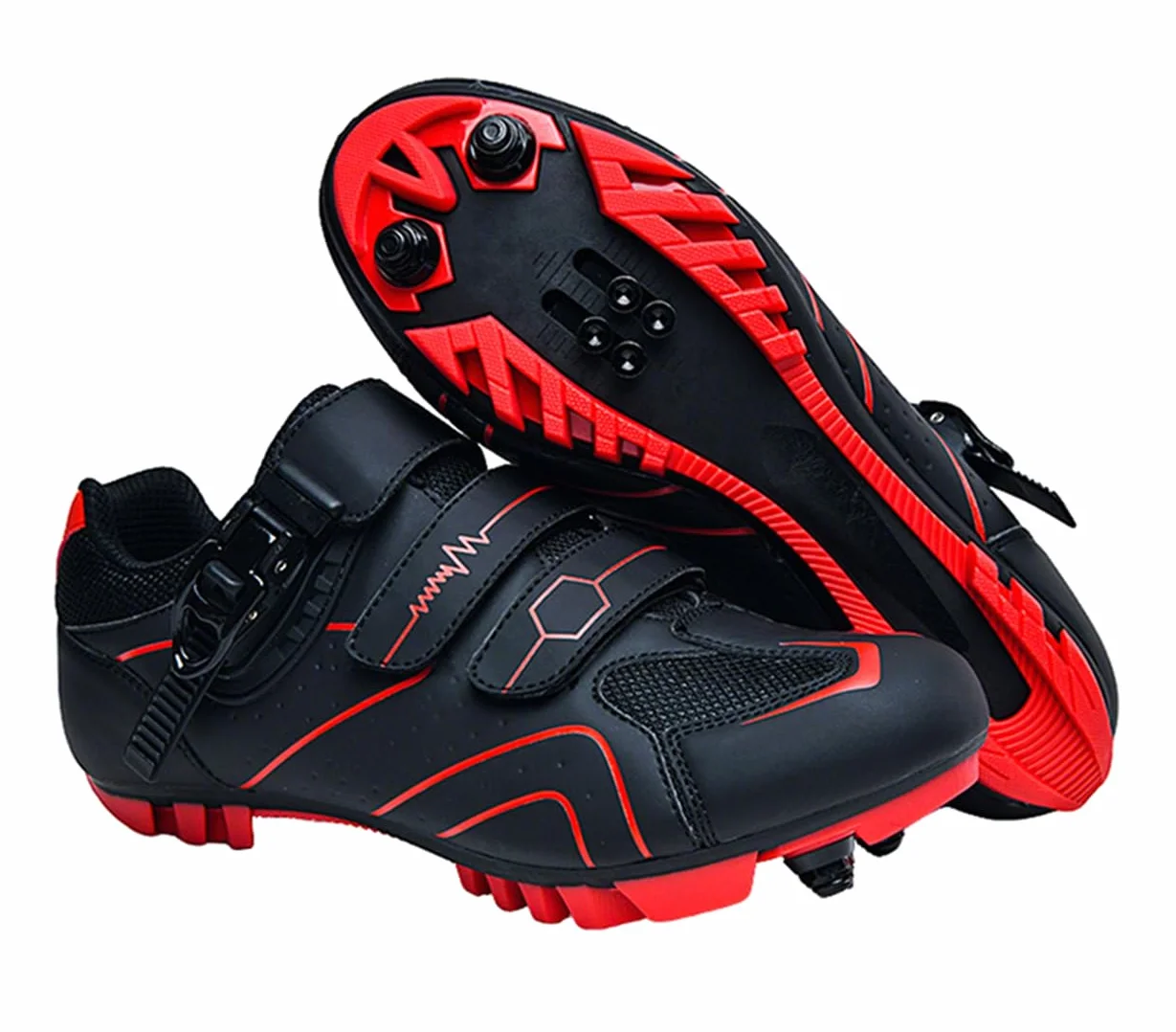 Chaussures de Cyclisme Hommes VTT Vélo de Montagne Respirantes Compatible Pédales SPD 36-47