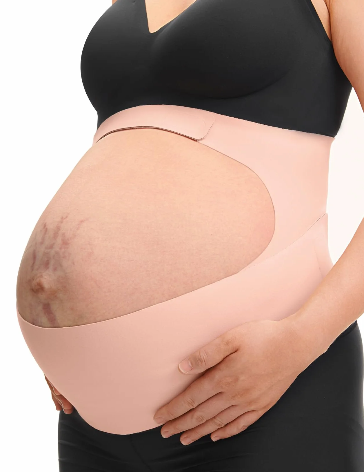 Momcozy Ceinture de Grossesse Ergonomique CozySupport, Soutien Ventre Dos Lombaire Tissu Respirant