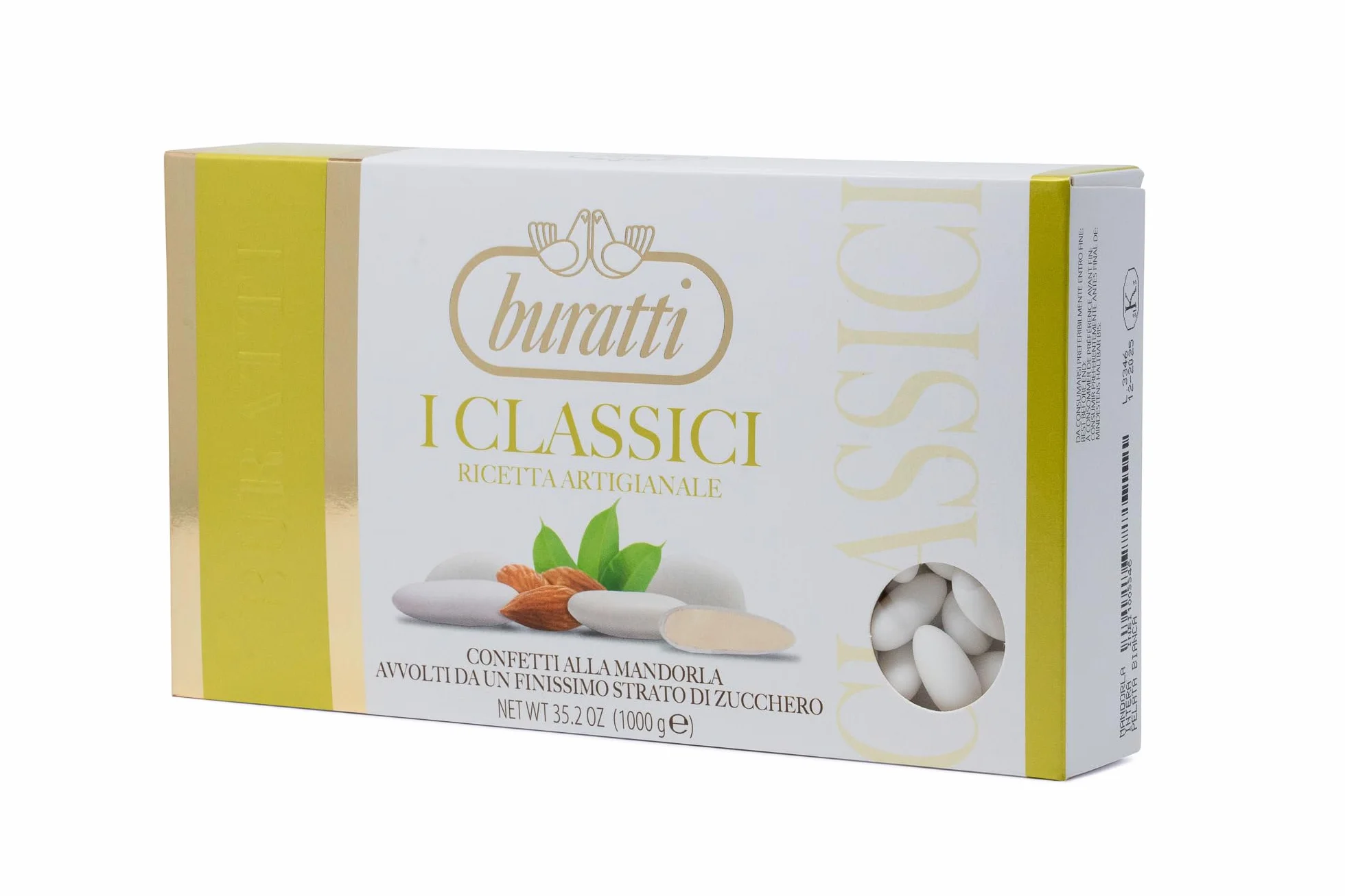 Buratti Confetti Dragées à l'amande Entière Blanches 1 Kg