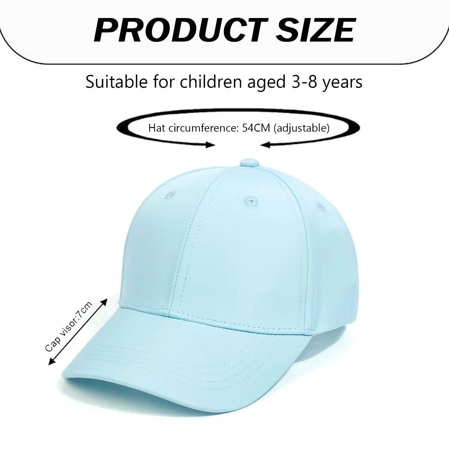 Casquette de baseball enfant UPF 50+ protection UV visière golf tennis été