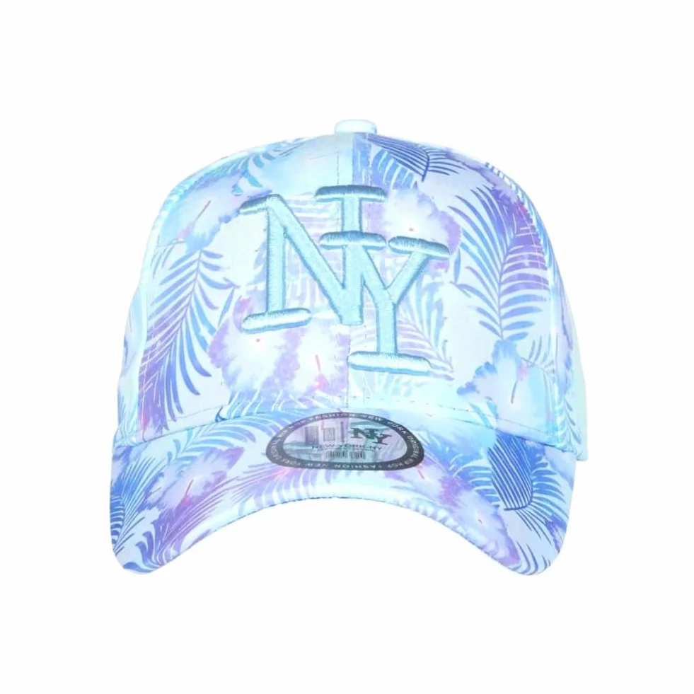 Casquette Enfant Fleurs Tropicales Bleues NY Bali 7-12 Ans