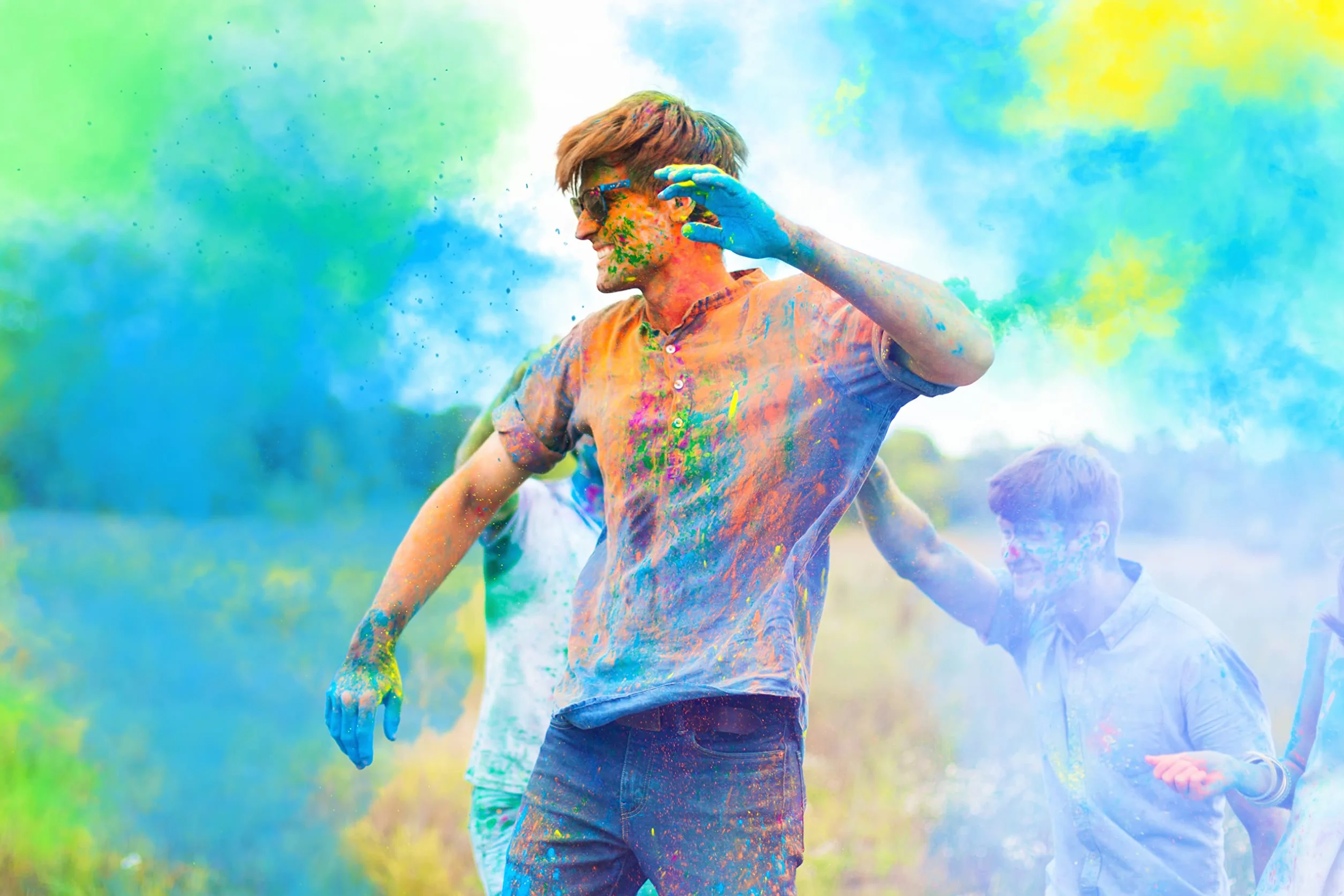 Poudre Holi - Sac 1 kg - 9 Couleurs Différentes - Peignez en Couleur vos Fêtes Holi et Holi Run