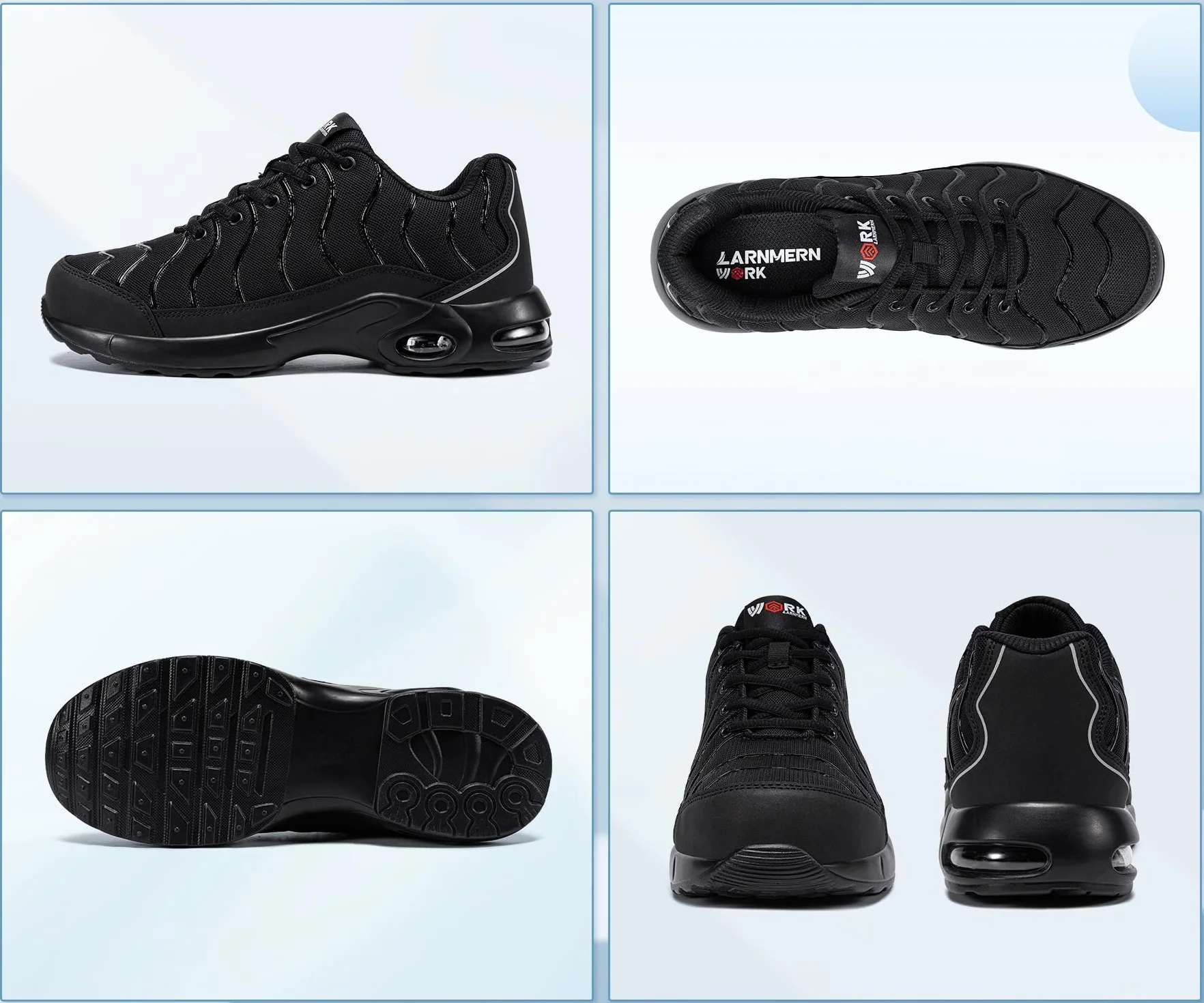 LARNMERN Chaussures de Sécurité Hommes Femmes Basket Anti-Perforation Embout en Acier Taile 35-51EU