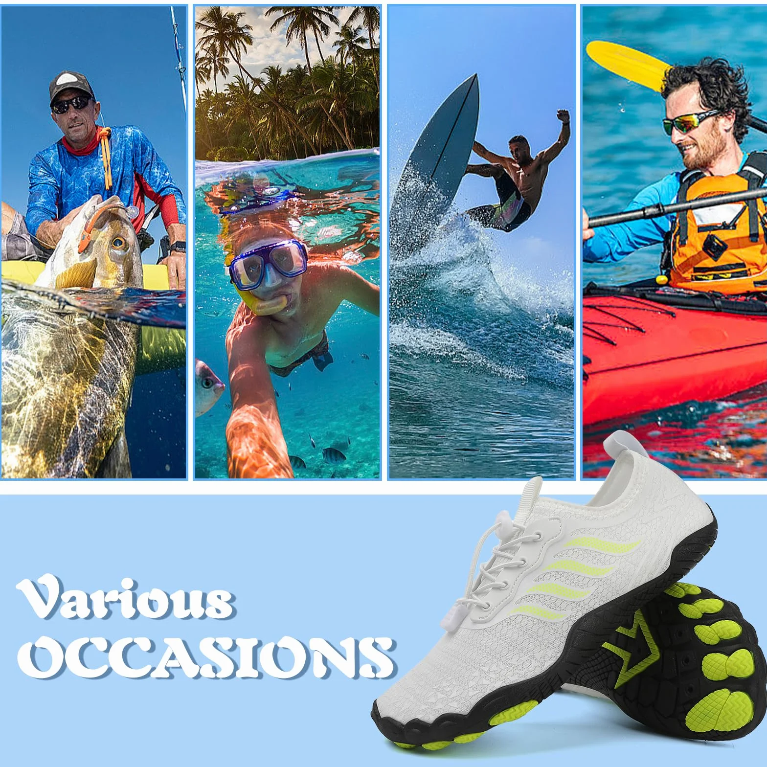 Chaussures Aquatique Homme Femme Antidérapantes Plage Sport