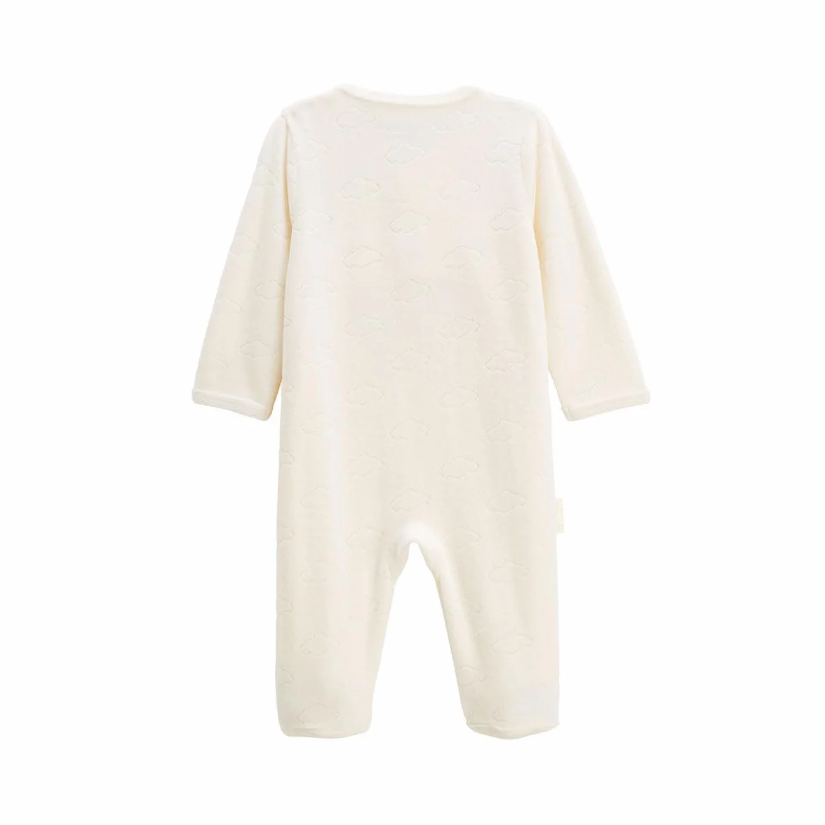 Petit Béguin Pyjama bébé velours ouverture pont Câlins