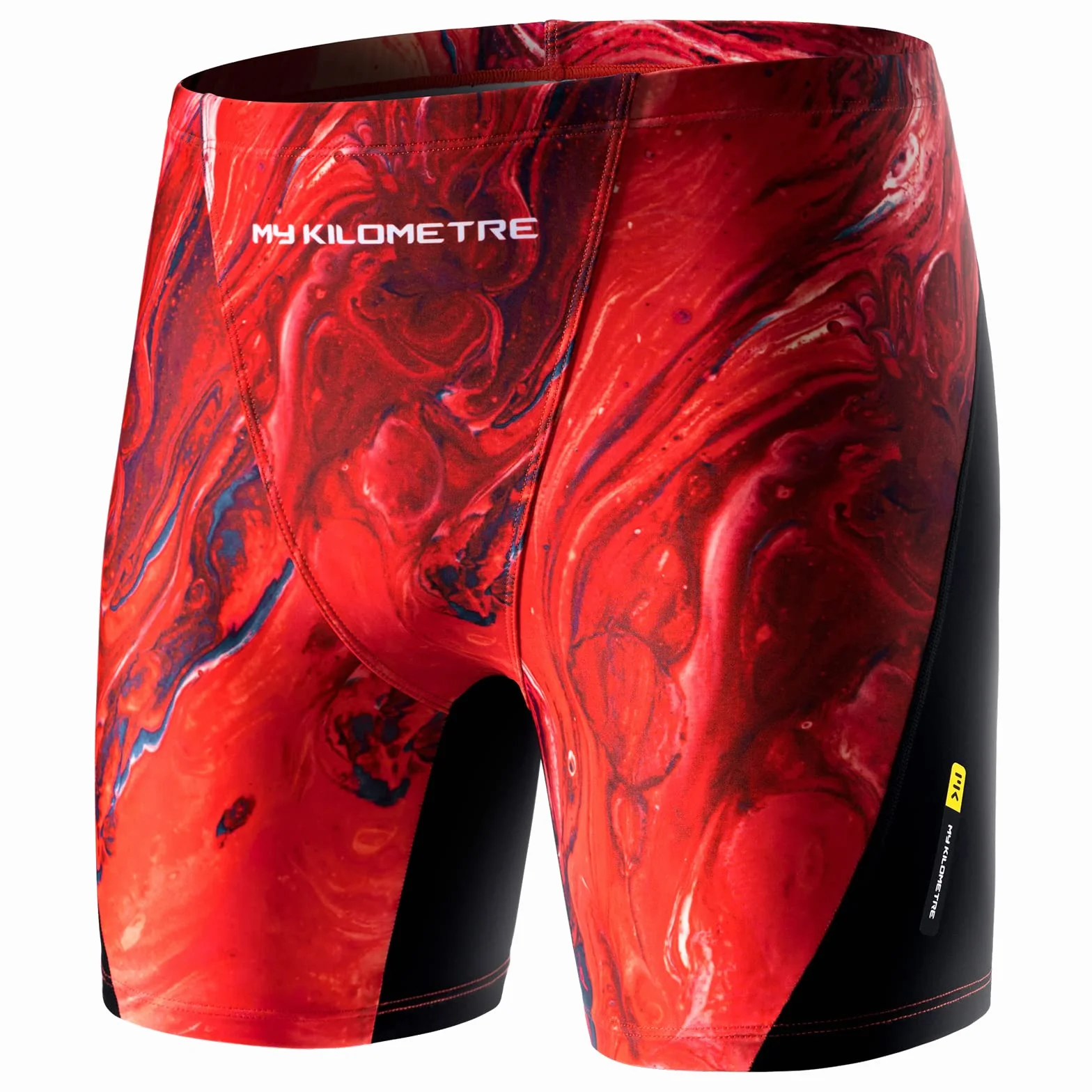 MY KILOMETRE Maillot de Bain Homme Boxer Short Jammer Natation Cordon Serrage Endurance Résistant Chlore Plage Surf