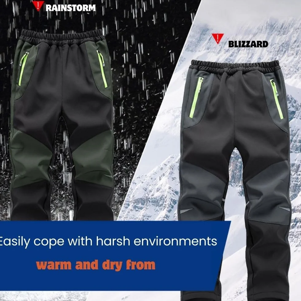 Pantalon softshell enfant imperméable coupe-vent garçon fille extérieur randonnée hiver ski