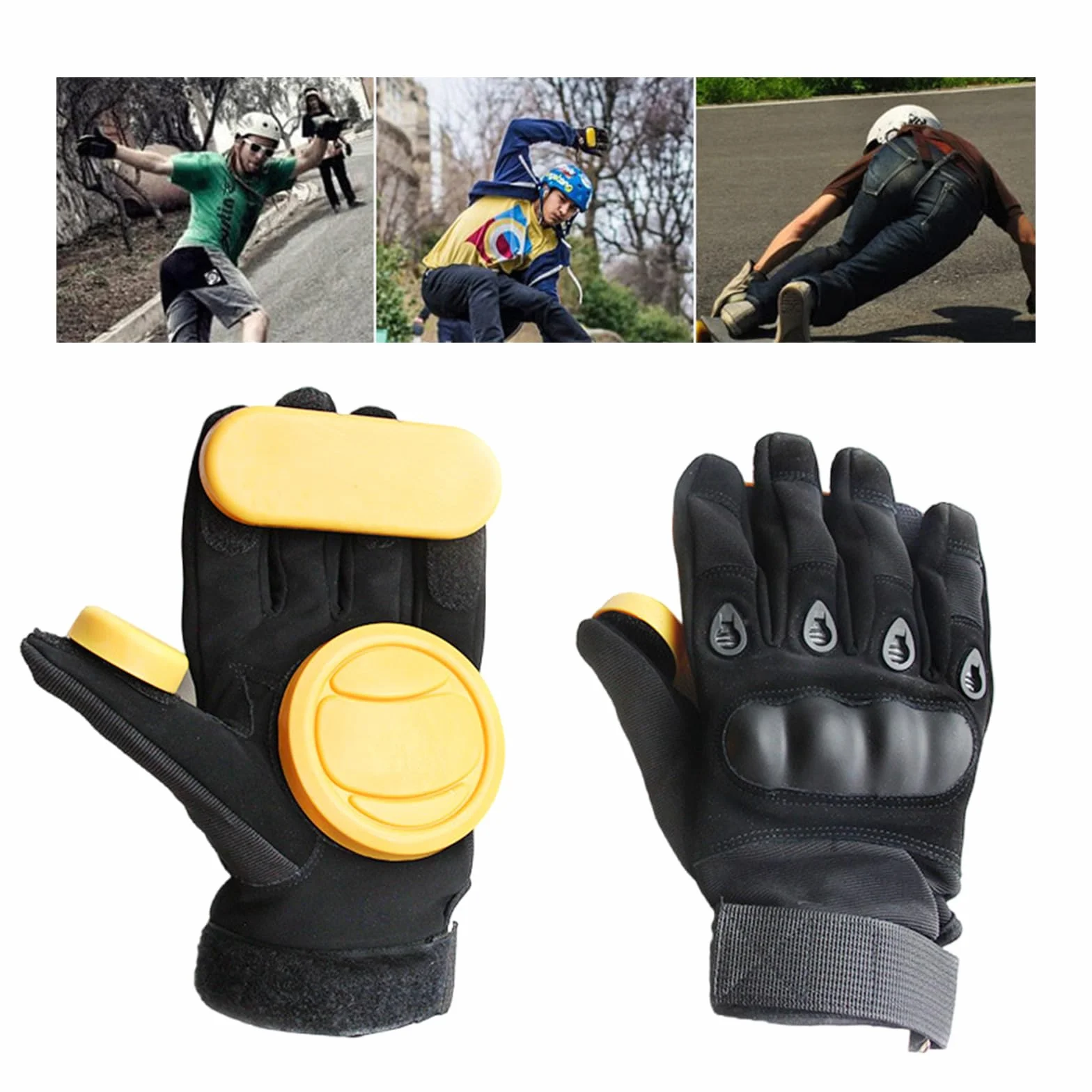 Longboards Gants de glisse pour skateboard Downhill Accessoires de protection Main Palm Slide