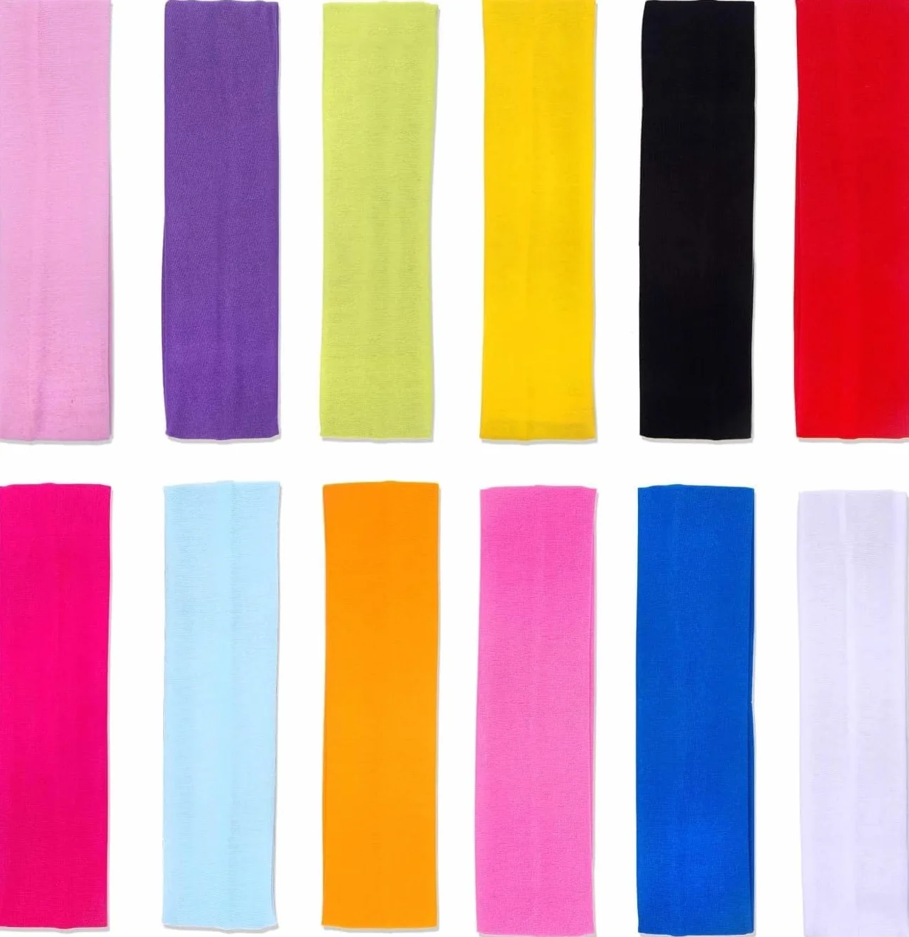 Bandeau de Sport DERAYEE 12pcs Transpiration Coloré pour Jogging Yoga Vélo