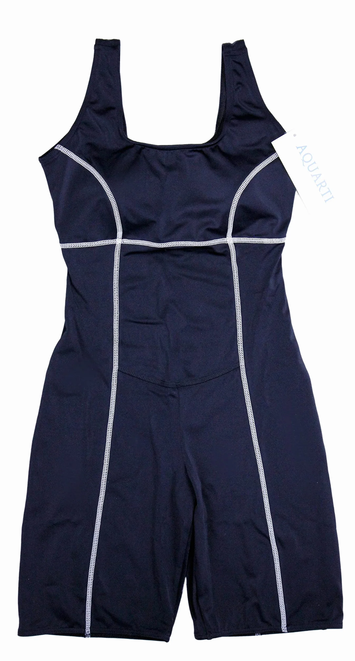Aquarti Maillot de Bain Combishort Natation Shorty 1 Pièce Sportif Femme