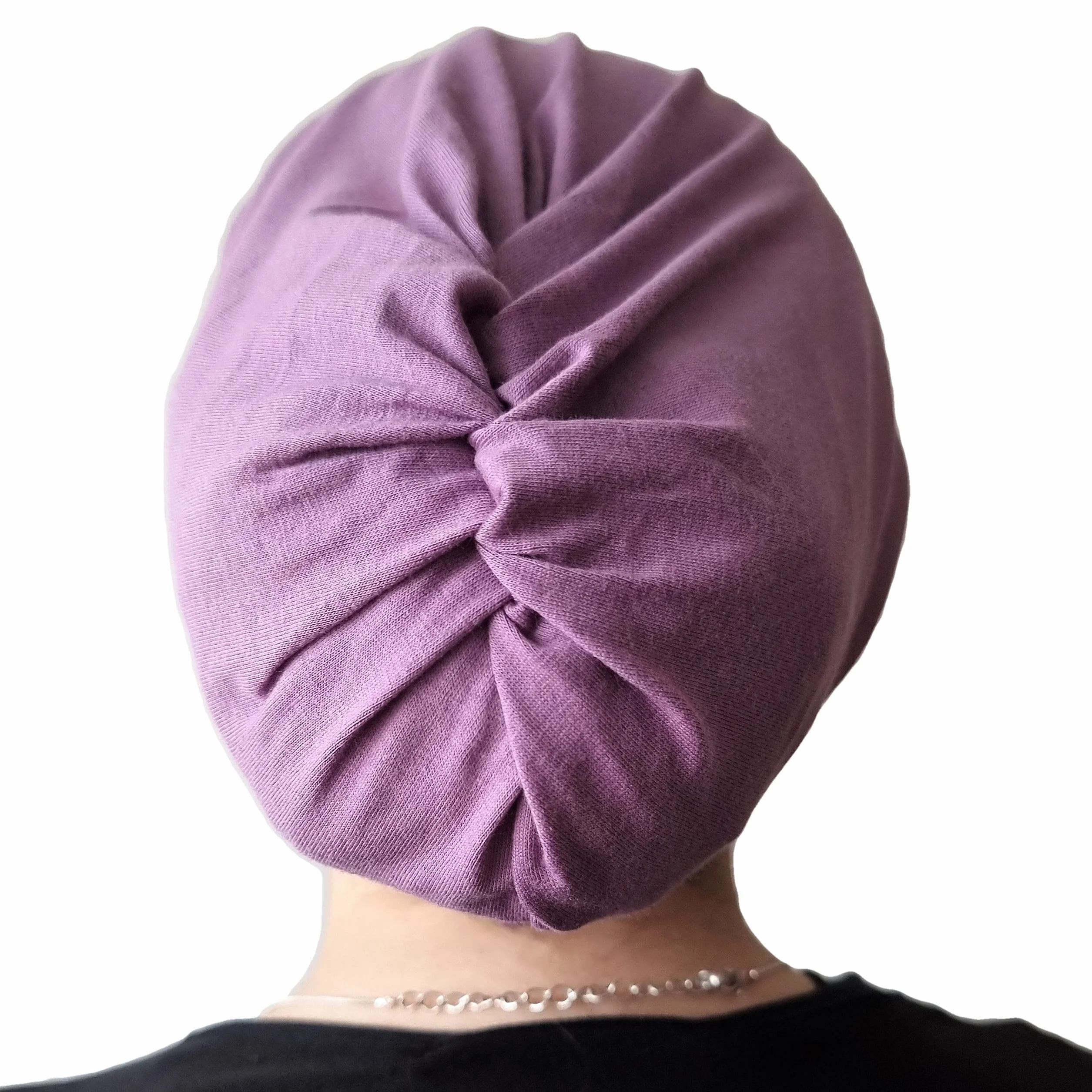 Bonnet bandana en coton pour hijab - Turban extensible couverture cheveux cancer