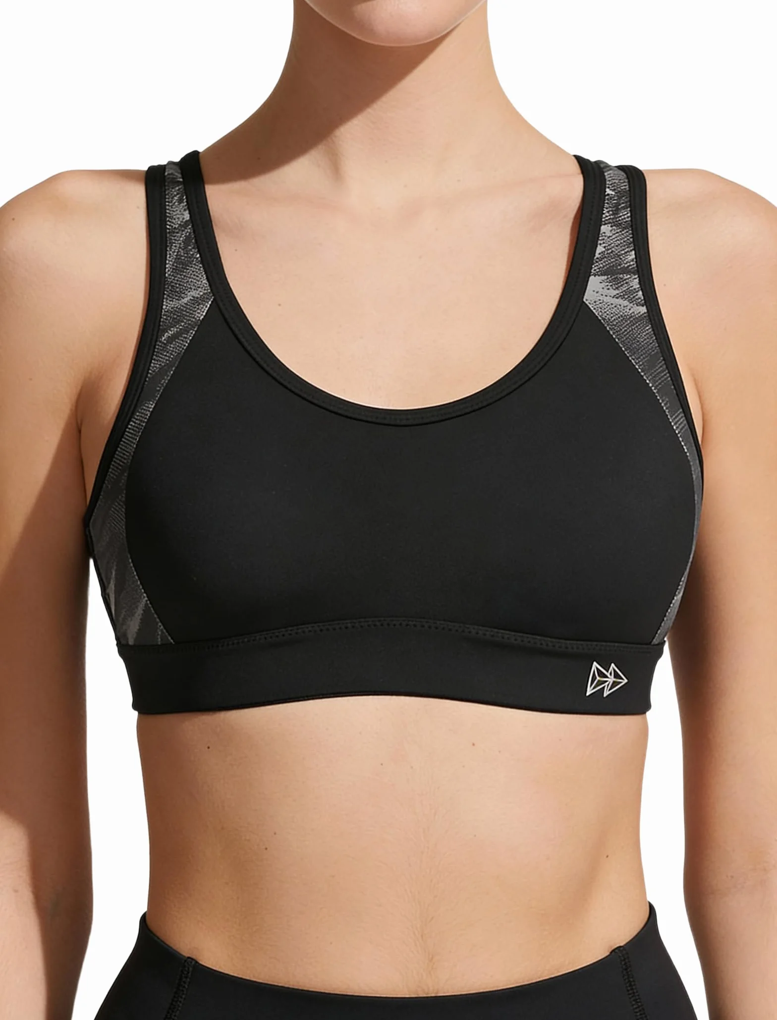 Soutien Gorge de Sport Femme Dos Croisé Maintien Élevé Grande Taille Brassière sans Armature Course Tennis Fitness