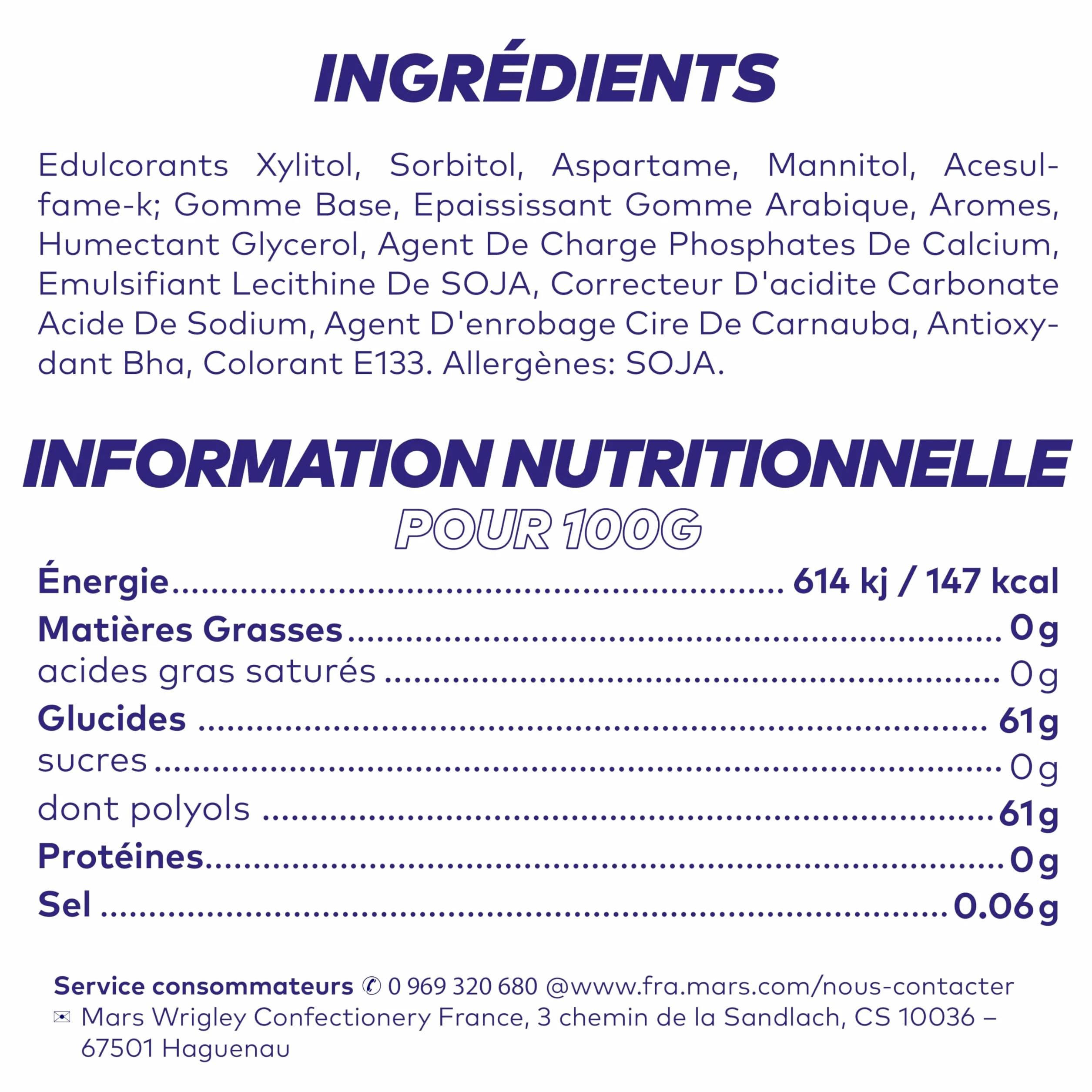 FREEDENT WHITE Chewing-Gum Menthe Forte Sans Sucres 60 dragées 84g
