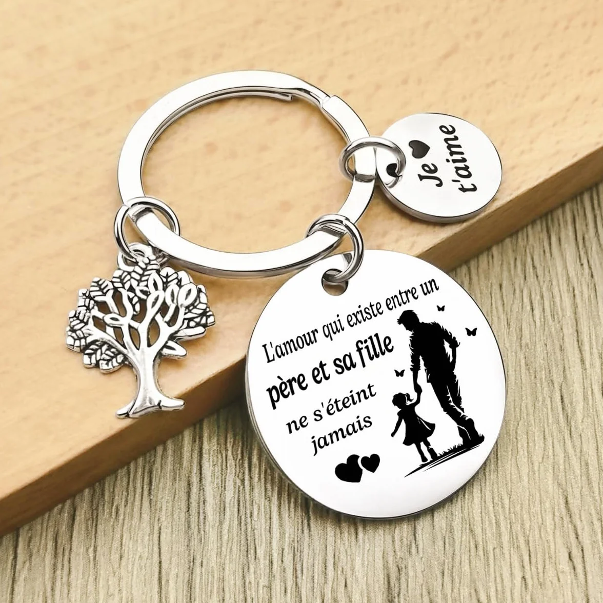 Porte-cles Cadeau Fete Des Peres Papa Anniversaire Je t'aime