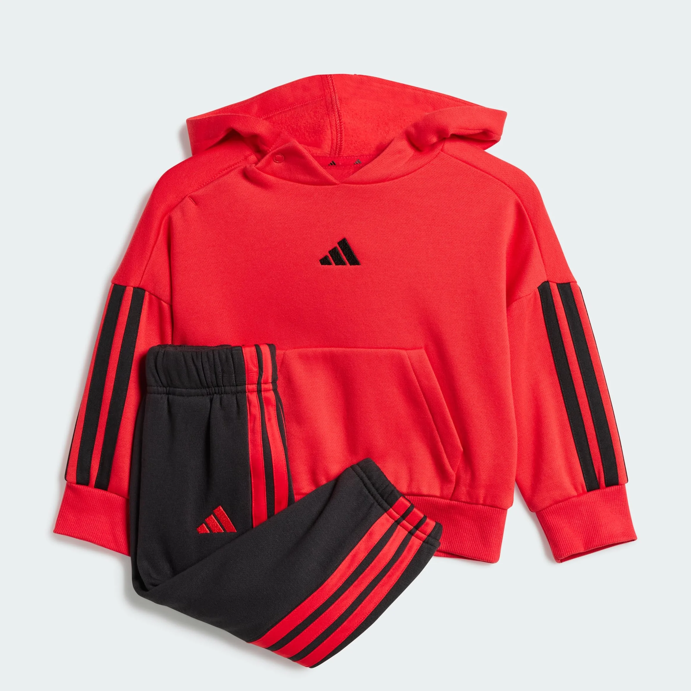 adidas ESSENTIALS HOODED JOGGER Pure Ruby Black 6-9 Months
