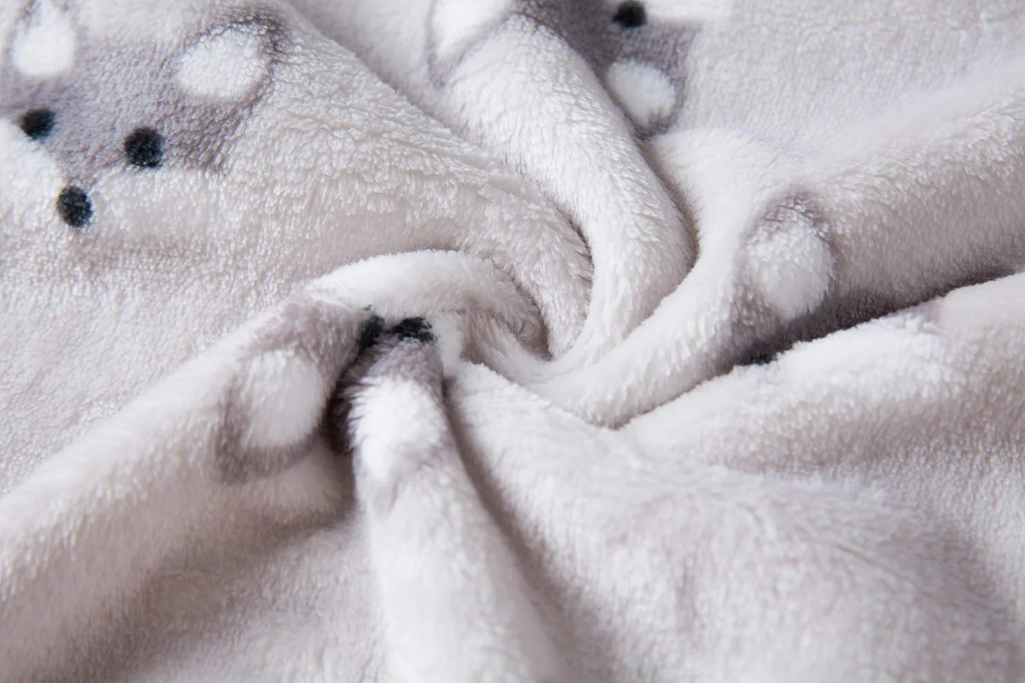 Peignoir Bébé Flanelle Animaux Taille 90 Gris Fox