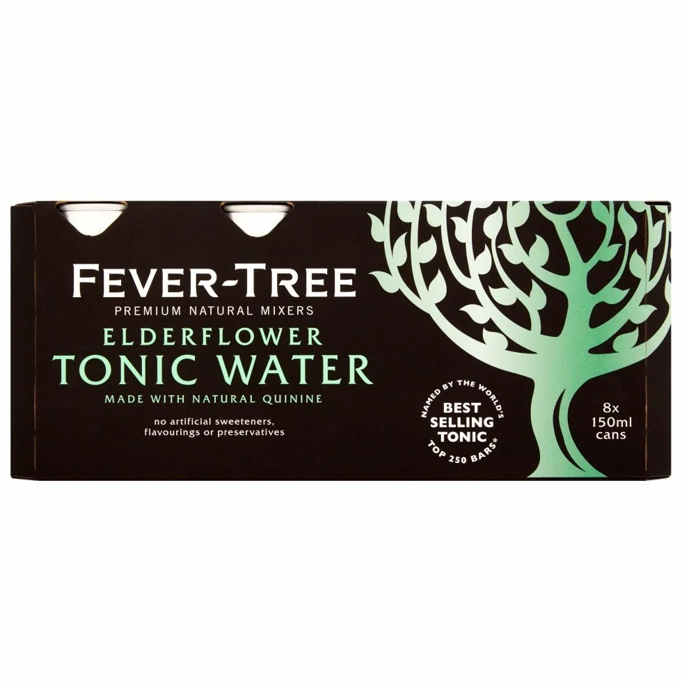 Fever Tree Elderflower Tonic Water in Cans 8x150ml