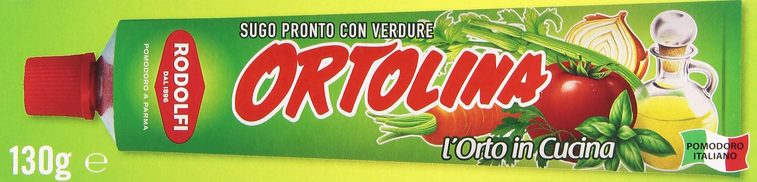 Ortolina. Sauce de tomate avec des legumes. 10 tube, chaque 130 gr.